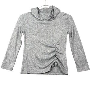 Balance Collection Girls Gray Hooded Long Sleeve Active Top Size S (7/8)